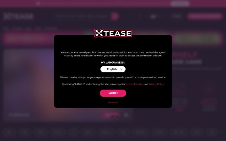 Captura de ecrã de xtease.com