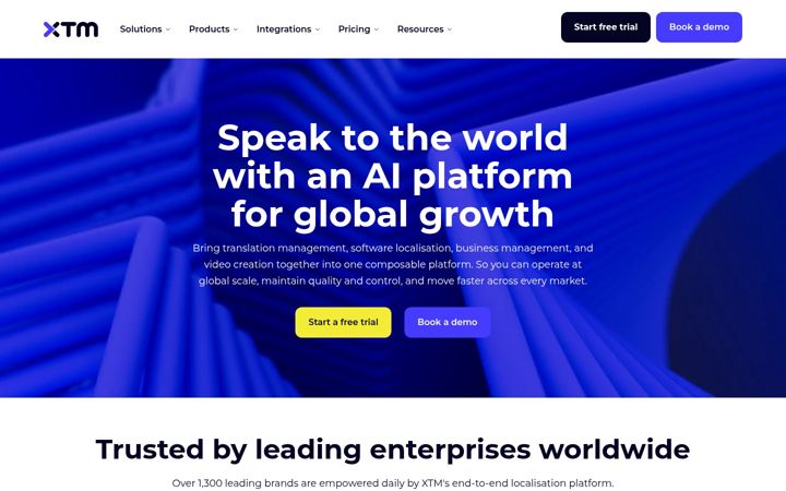 Screenshot of xtm-intl.com