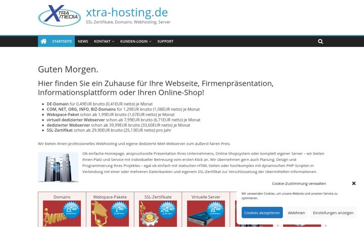 Screenshot of xtra-media.net