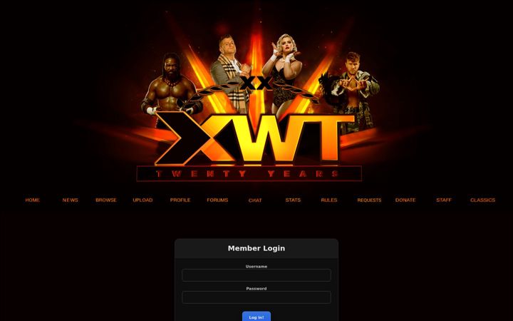 Screenshot of xtremewrestlingtorrents.net
