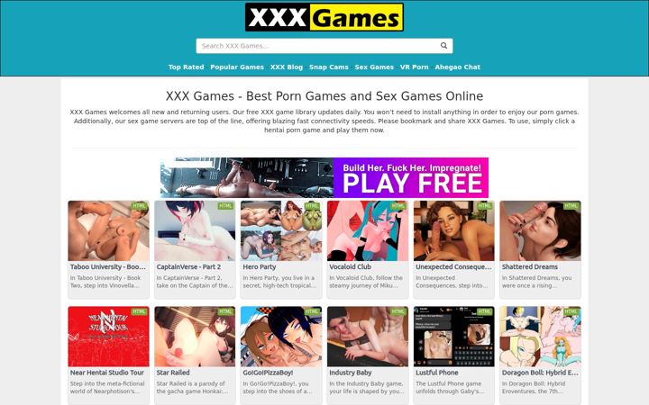Screenshot of xxxgames.games