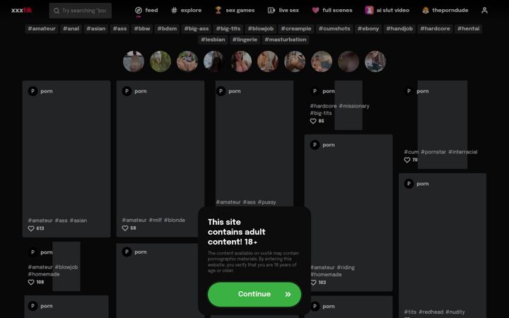 Screenshot of xxxtik.com