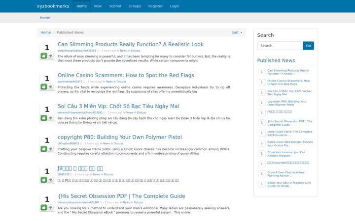 Screenshot of xyzbookmarks.com