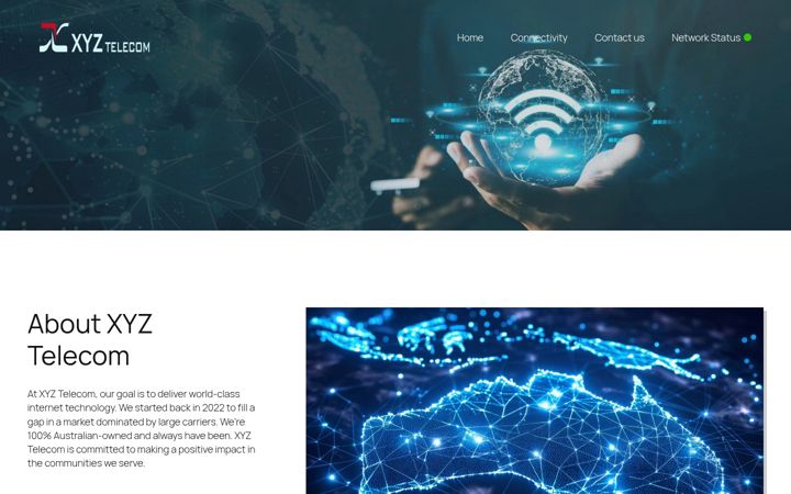 Screenshot of xyztelecom.com.au