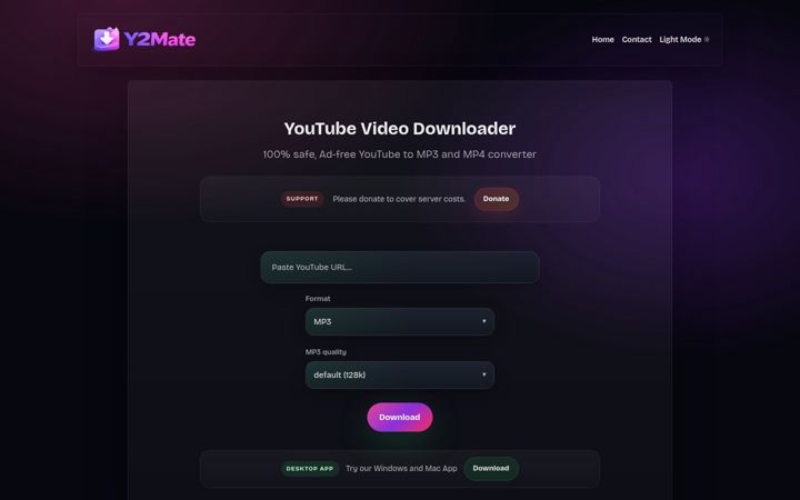 Screenshot of y2mate.ws