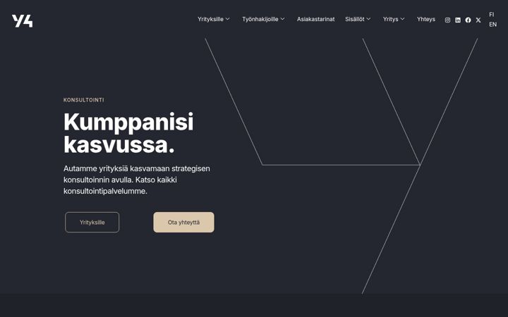 Екранна снимка на y4works.fi
