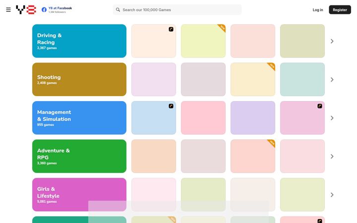 Screenshot of y8.net