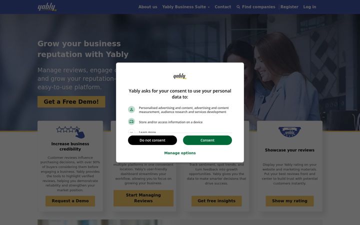 Screenshot of yably.co.uk