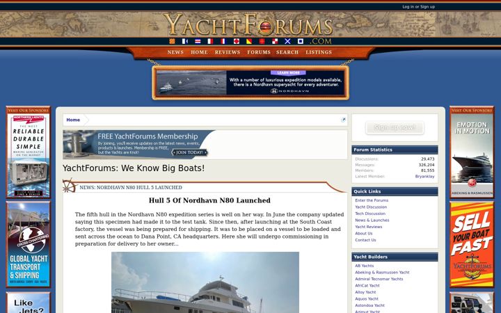Screenshot of yachtforums.com