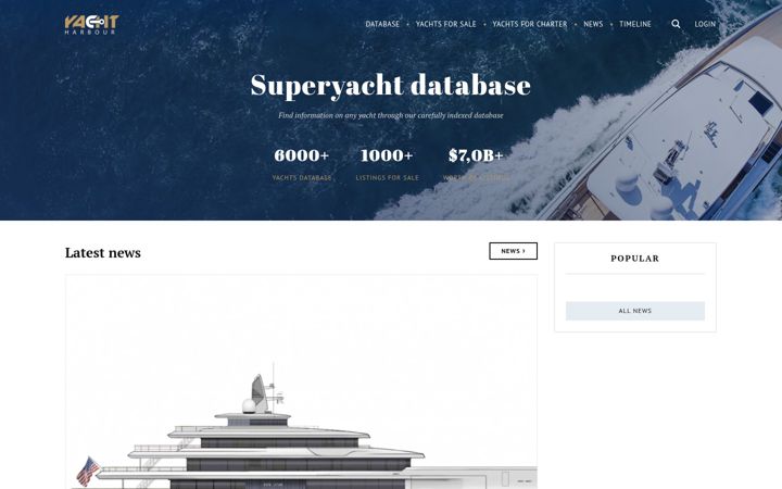 Screenshot του yachtharbour.com
