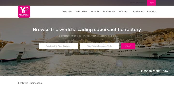 Screenshot of yachting-pages.com