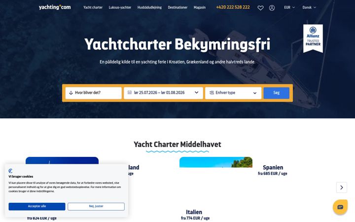 Screenshot di yachting.com