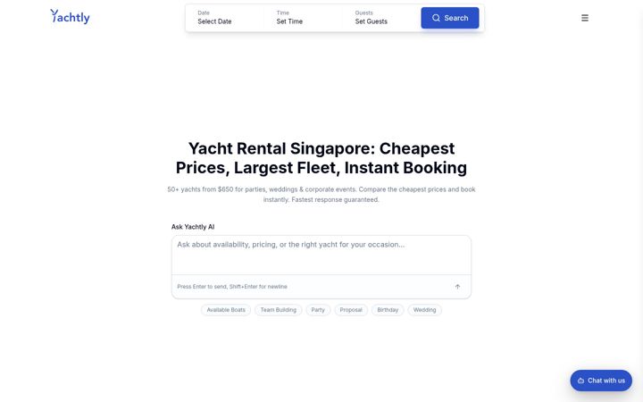 Screenshot του yachtly.com.sg