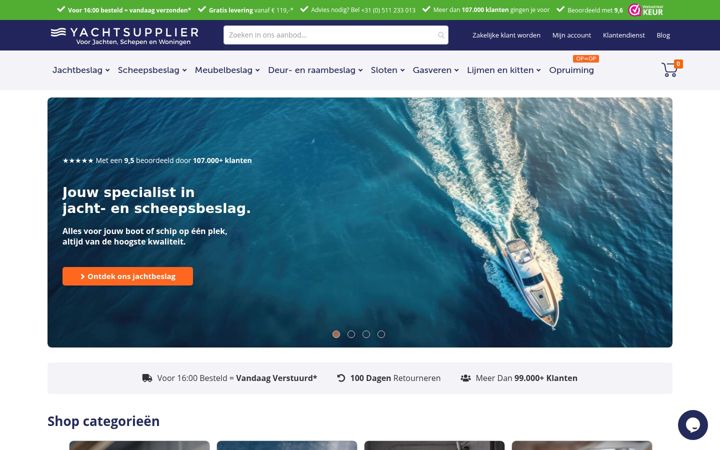 Skärmbild av yachtsupplier.be