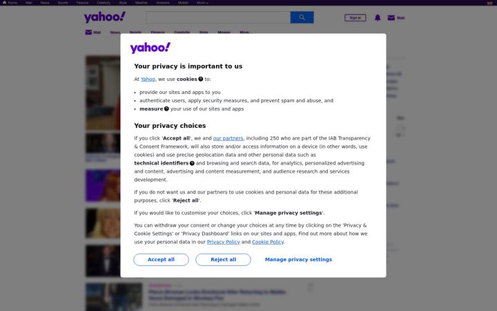 Screenshot of yahoo.com.hk