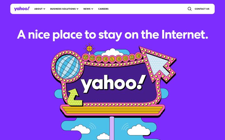 Captură de ecran a yahooinc.com