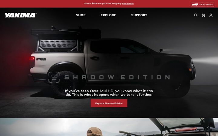 Screenshot of yakima.com