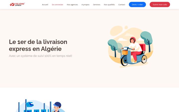 Screenshot of yalidine-express.com.dz