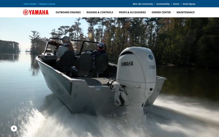 Screenshot of yamahaoutboards.com