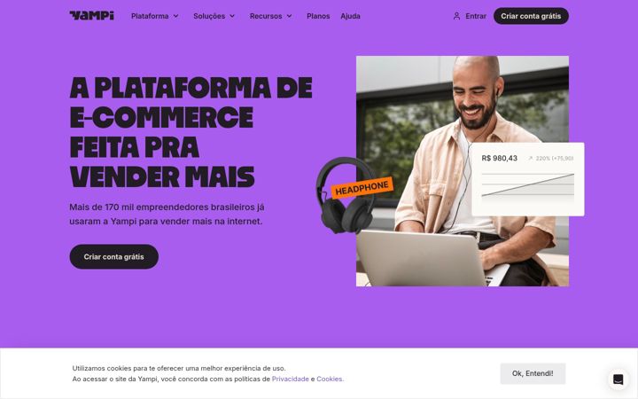 Screenshot of yampi.com.br