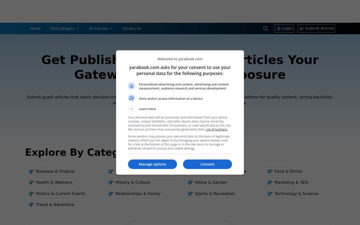 Screenshot of yarabook.com