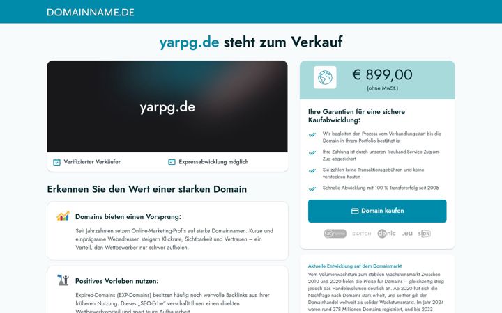 Screenshot of yarpg.de
