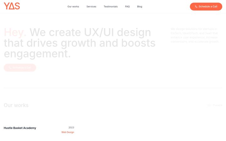 Screenshot of yasdesignagency.com