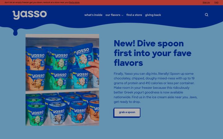 Screenshot of yasso.com