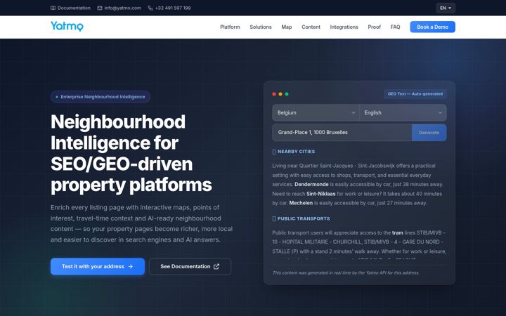 Screenshot of yatmo.com