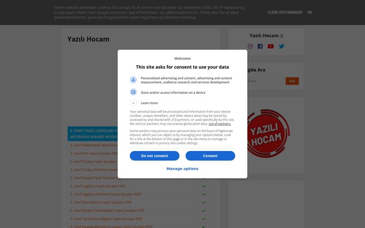 Screenshot von yazilihocam.com