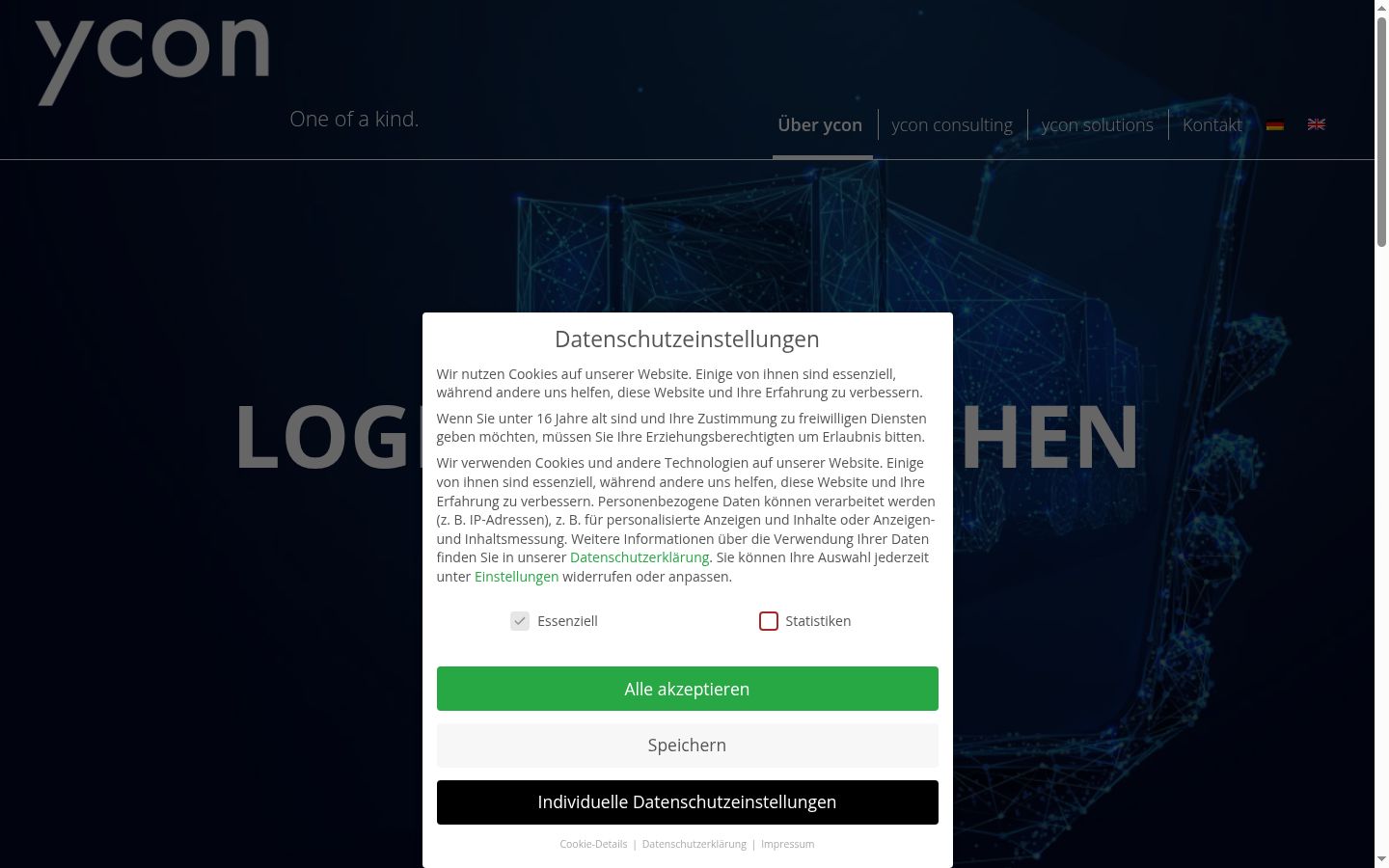 Screenshot van de toestemmingsbanner zoals getoond vóór enige interactie