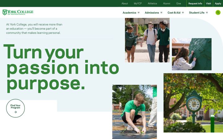 Screenshot of ycp.edu