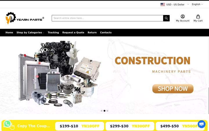 Képernyőkép: yearnparts.com