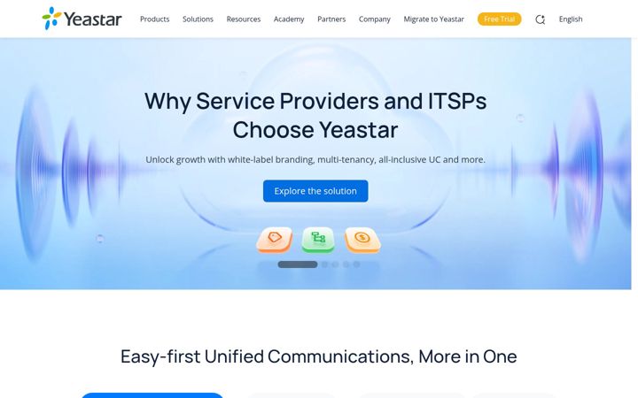 Screenshot di yeastar.com