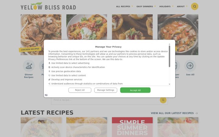 Screenshot of yellowblissroad.com