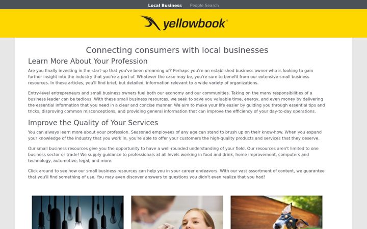 Screenshot του yellowbook.com