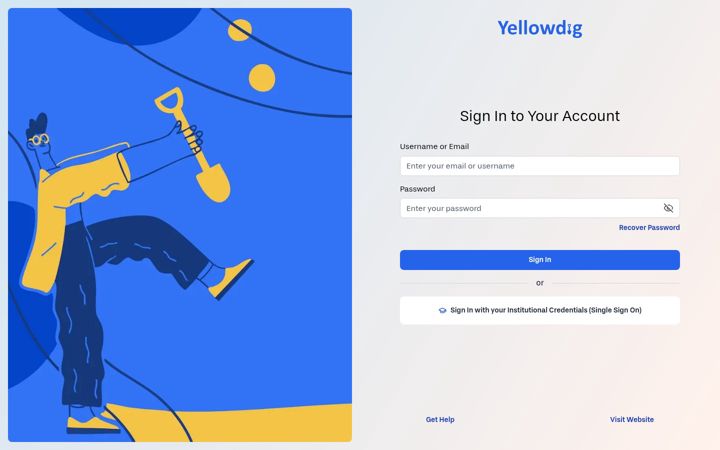 Screenshot of yellowdig.app
