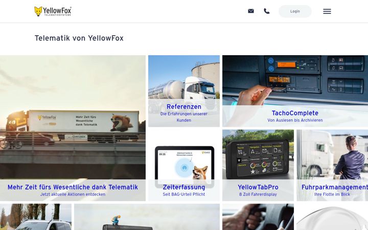Screenshot of yellowfox.at