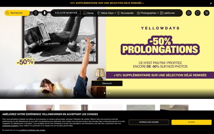 Ekraanipilt saidist yellowkorner.com