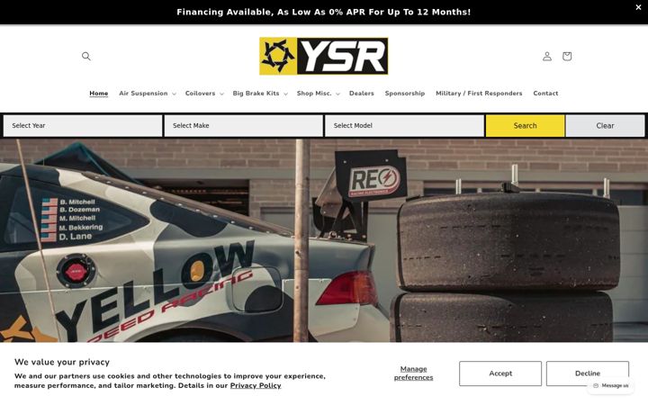 Screenshot of yellowspeedracingusa.com