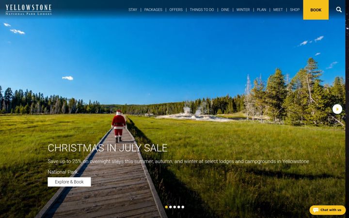 Screenshot of yellowstonenationalparklodges.com