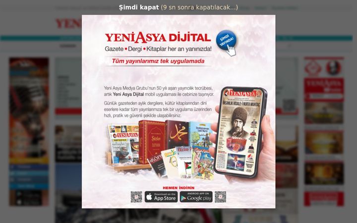 Screenshot of yeniasya.com.tr