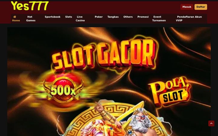 Screenshot of yes777slot.com