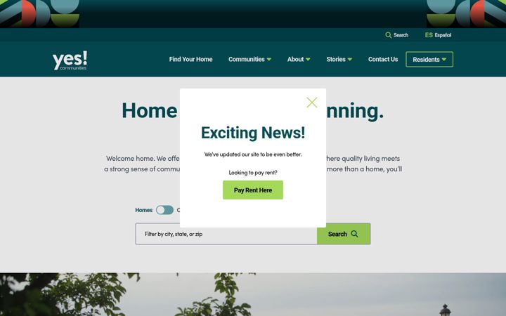Screenshot of yescommunities.com