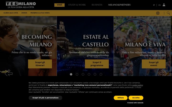 Screenshot of yesmilano.it