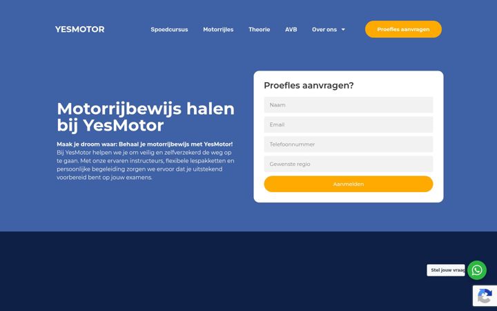 Snimka zaslona za yesmotor.nl