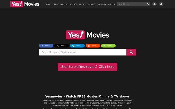 Screenshot of yesmovies.vc