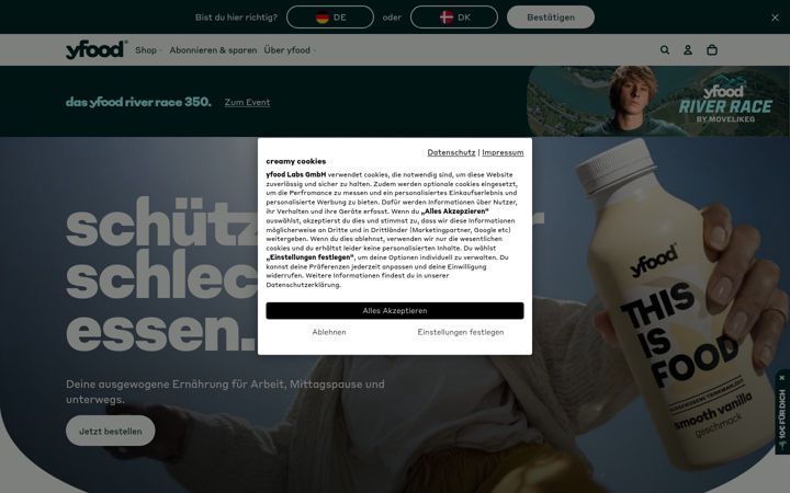 Screenshot of yfood.com