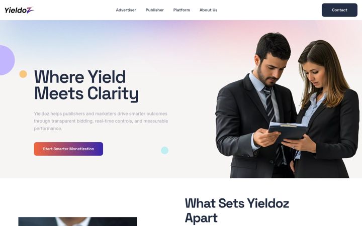 Posnetek zaslona yieldoz.com