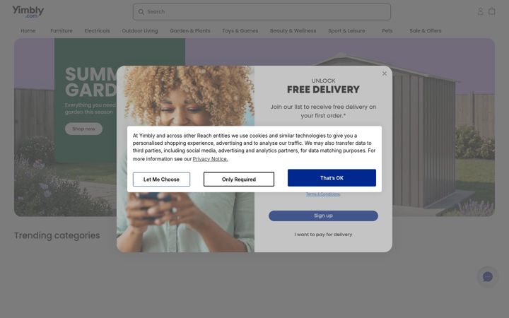 Screenshot of yimbly.com